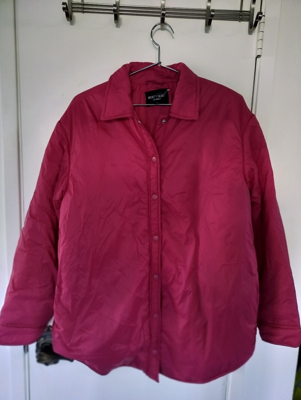 Velvet Heart Los Angeles Lightweight Nylon Jacket Hot Pink Large